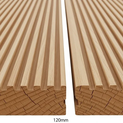 Доска террасная лиственница вельвет 45*120*6000, сорт Э (0,72м2)